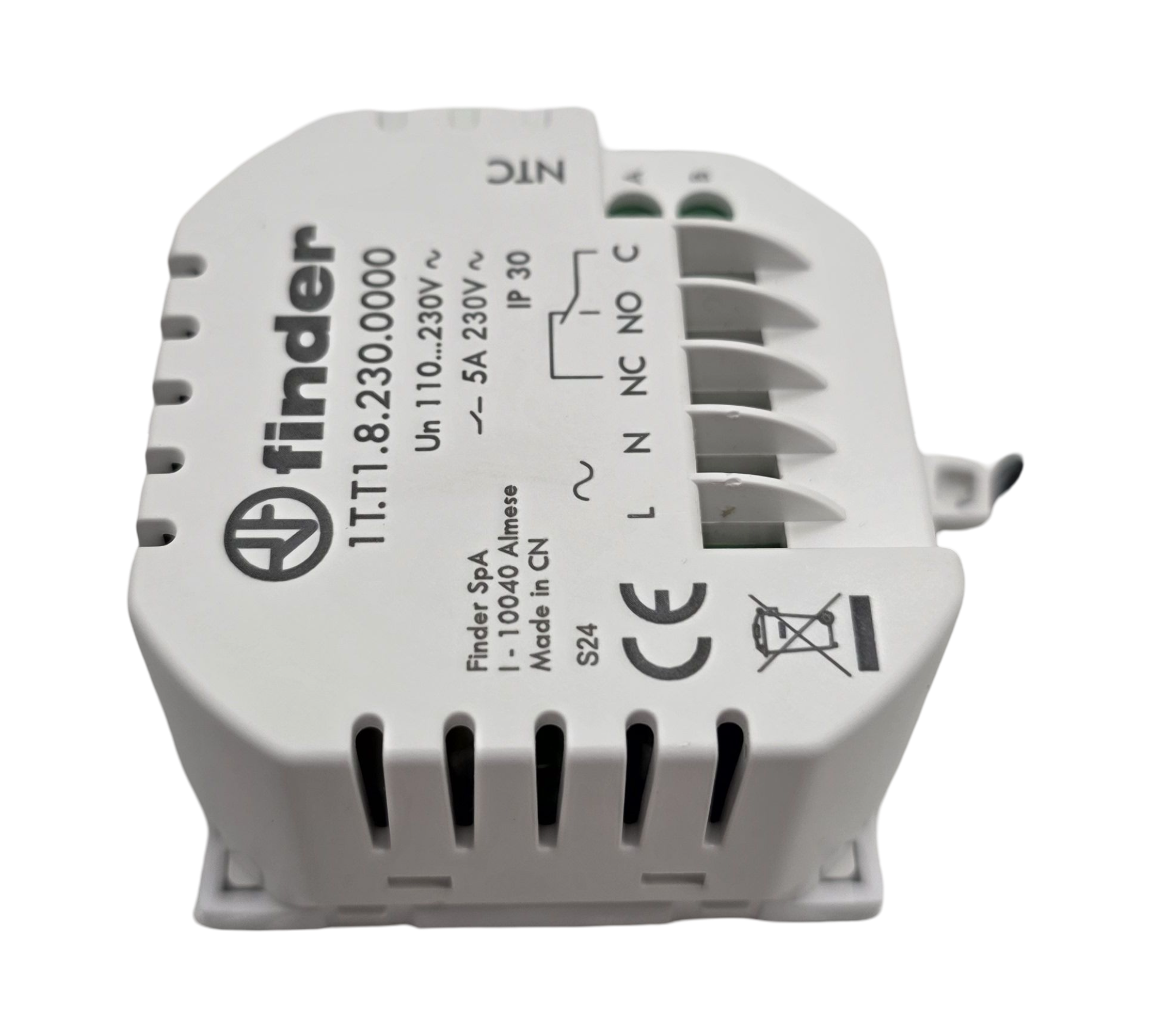 Finder 1T4190030000PAS Raumthermostat Wandmontage Wechsler 5A Weiß