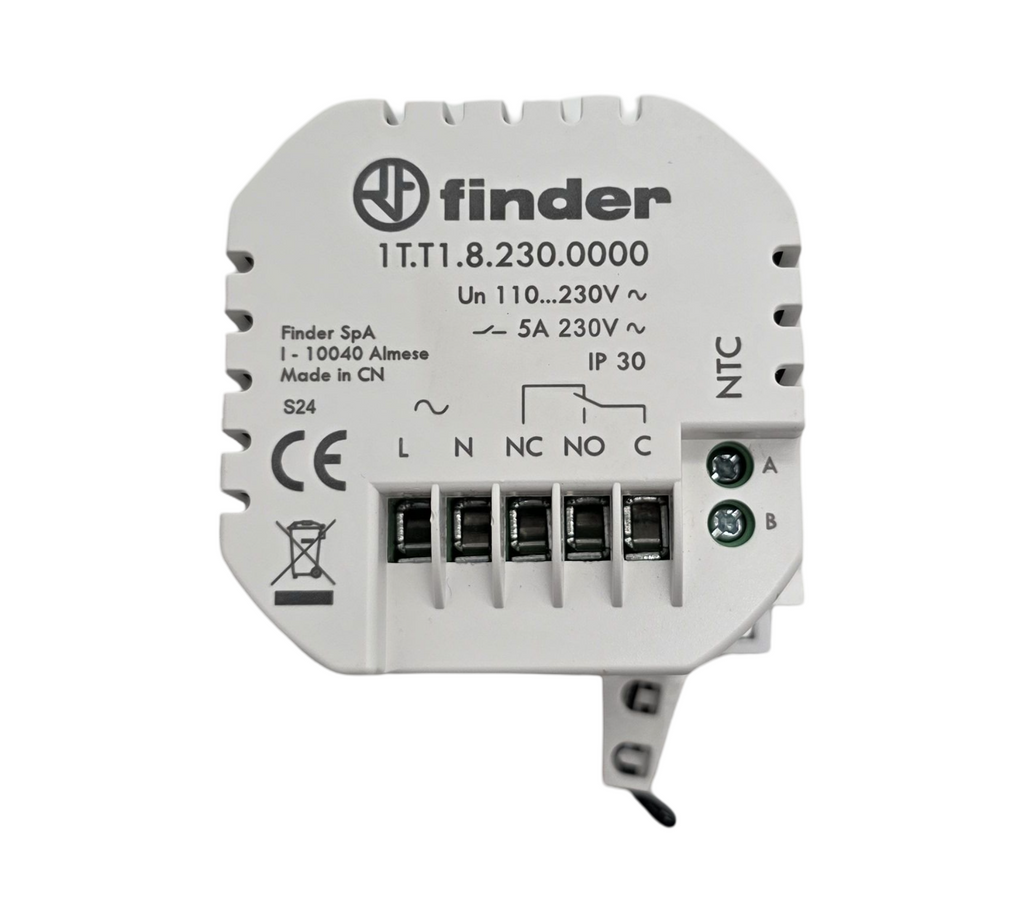 Finder 1T4190030000PAS Raumthermostat Wandmontage Wechsler 5A Weiß