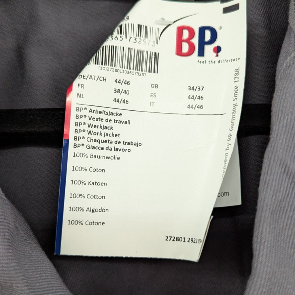 BP Workwear Basic 1485-060-53 Arbeitsjacke Baumwolle Gr. 44/46 Dunkelgrau