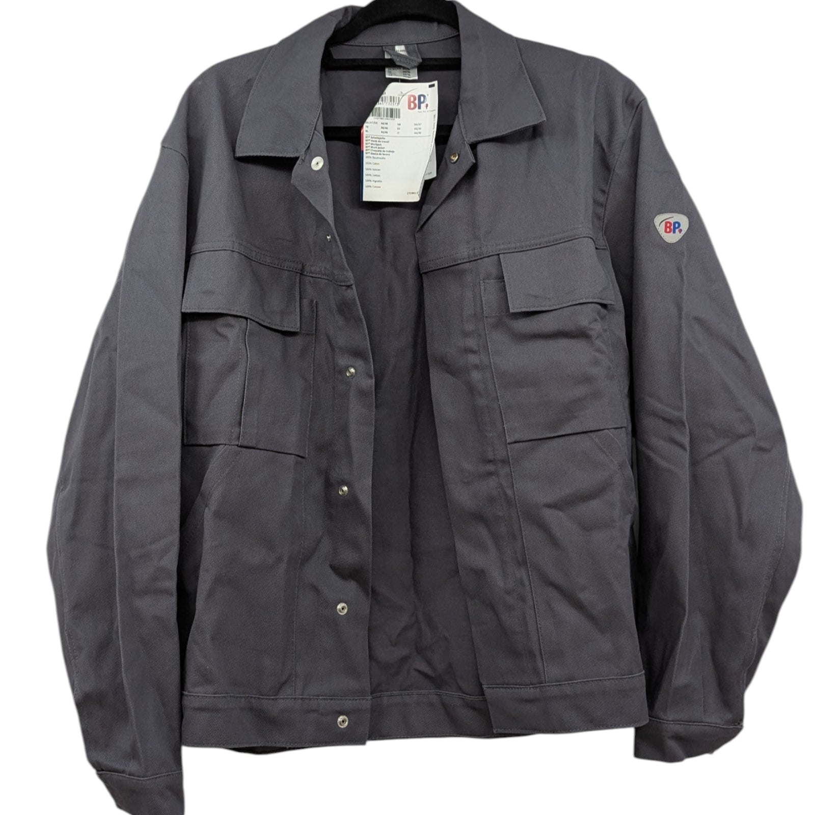 BP Workwear Basic 1485-060-53 Arbeitsjacke Baumwolle Gr. 44/46 Dunkelgrau