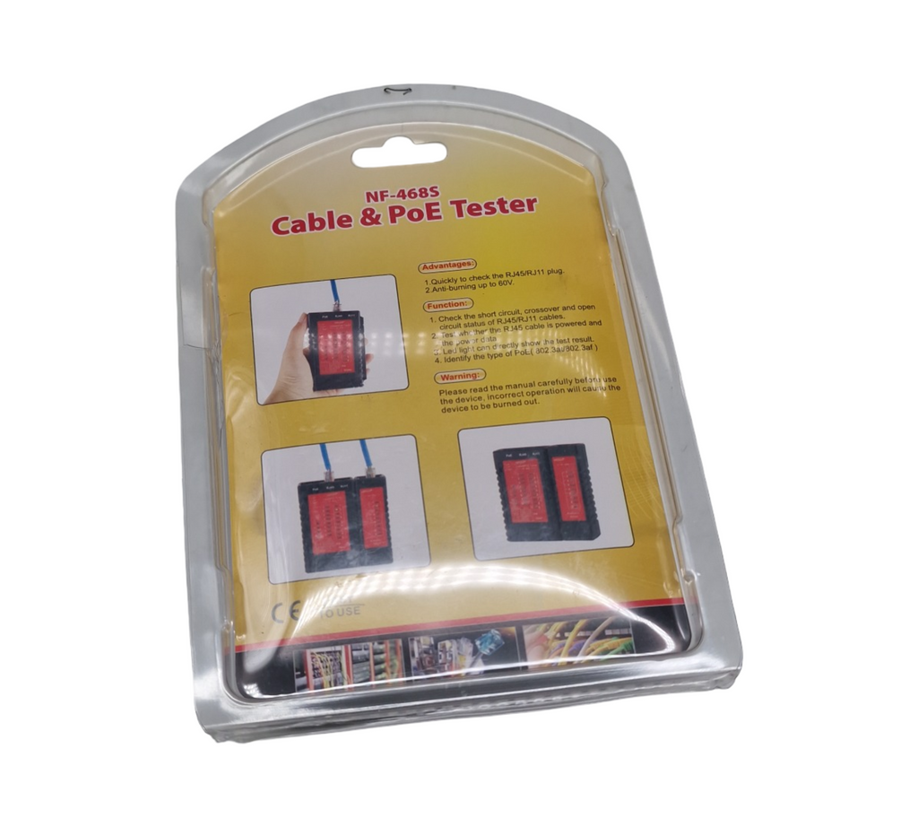 NOYAFA Netzwerkkabeltester RJ11 RJ12 RJ45 CAT5 CAT6 CAT7 STP UTP Kabeltester PoE-Tester Durchgangsprüfung