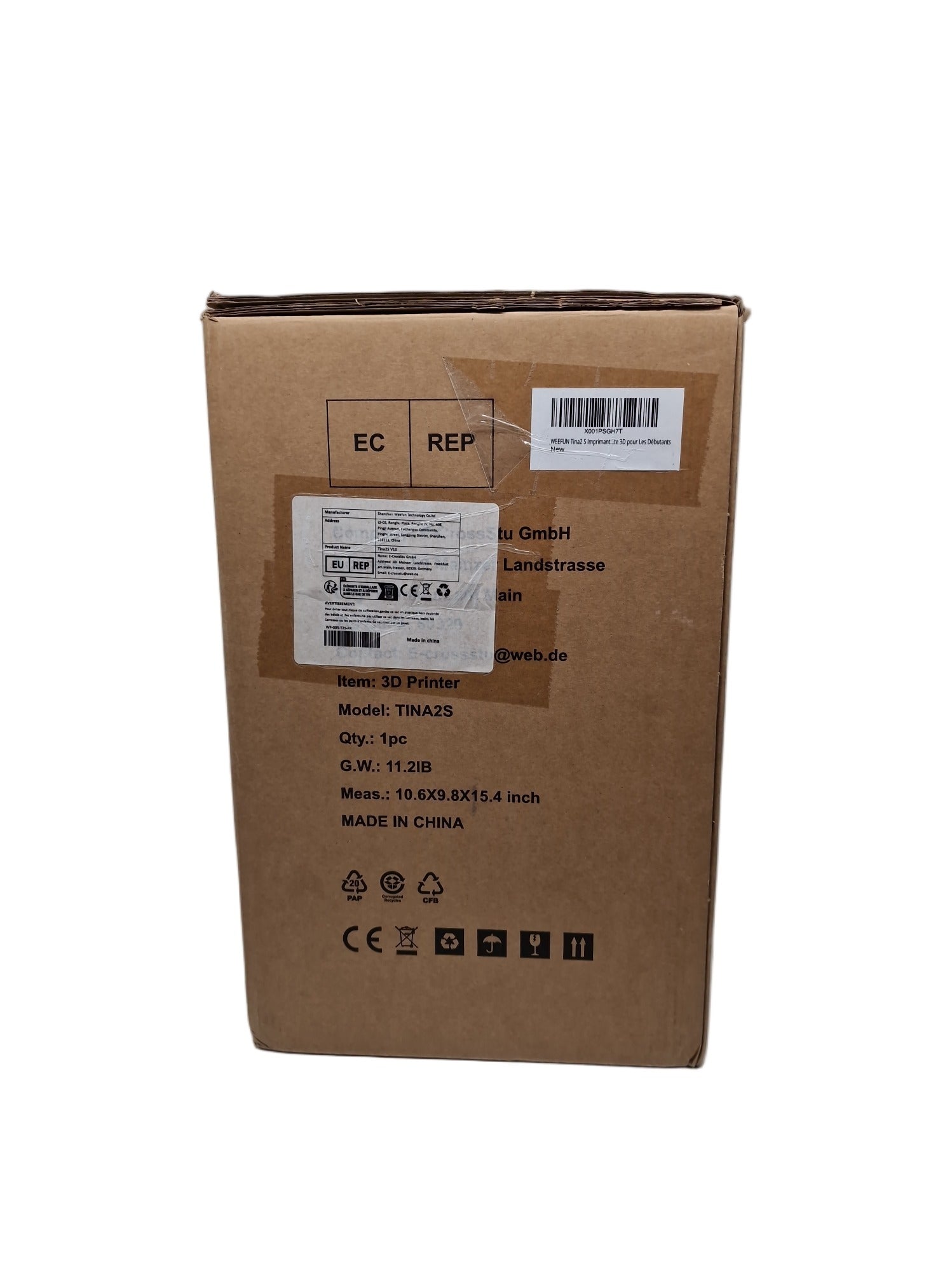 WEEFUN Tina2 S 3D-Drucker WiFi Cloud Auto-Nivellierung PEI