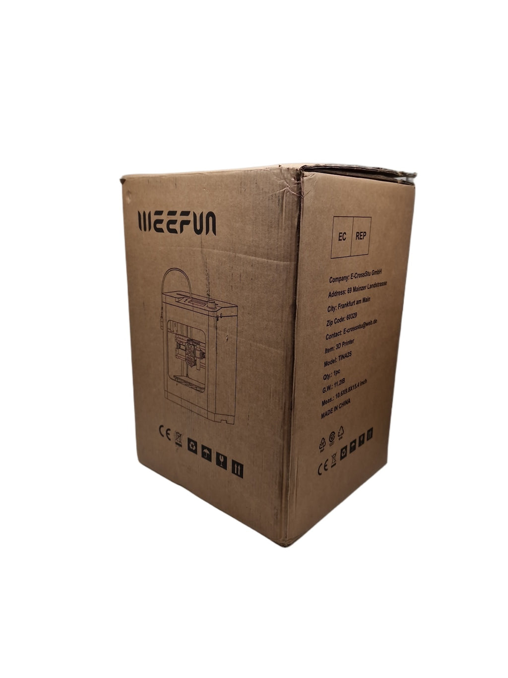 WEEFUN Tina2 S 3D-Drucker WiFi Cloud Auto-Nivellierung PEI