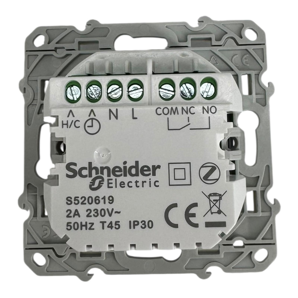 Schneider Electric Wiser Odace Vernetzter Thermostat mit Kabel 2A Weiß S520619