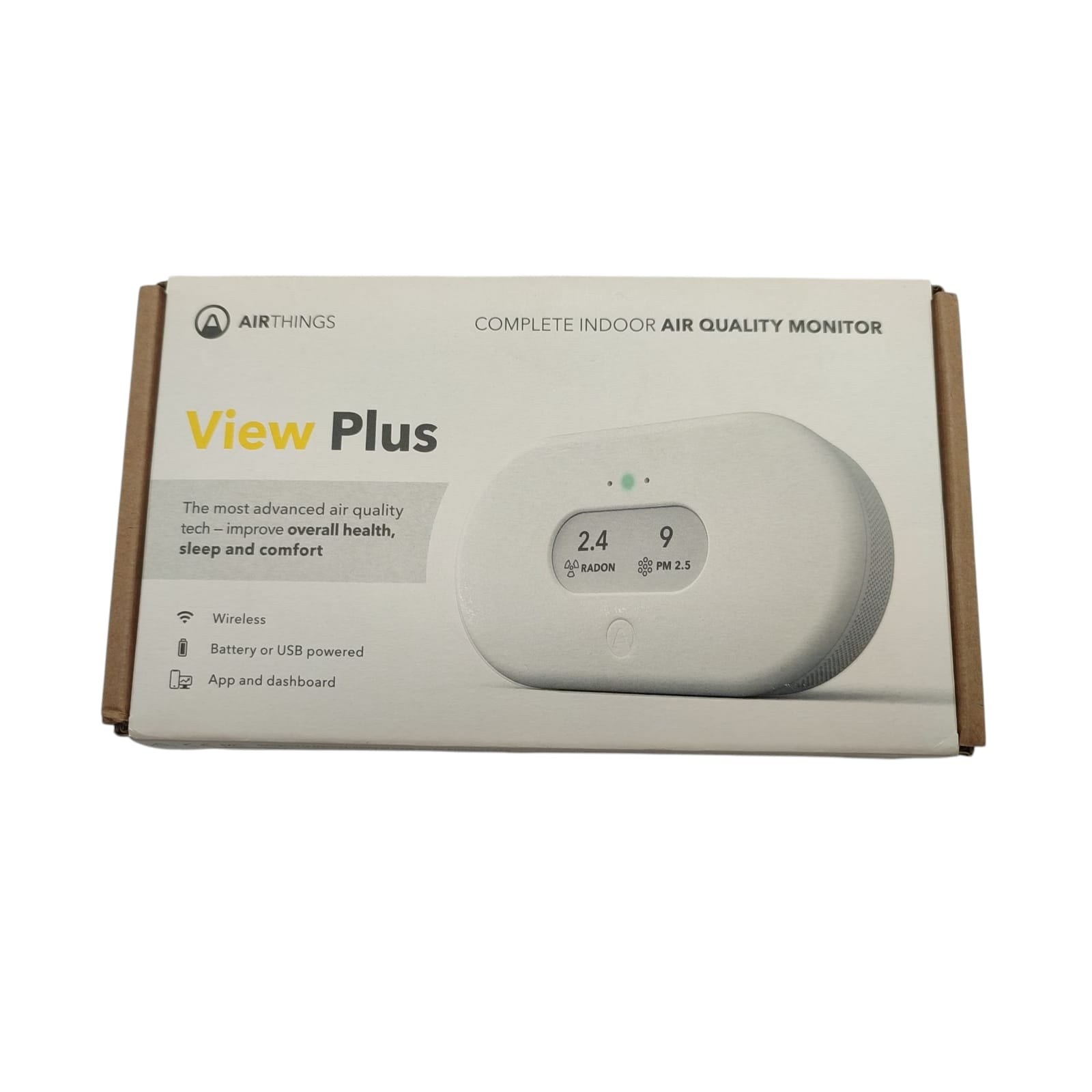 Airthings 2960 View Plus Intelligenter Radon- und Luftqualitätsmesser