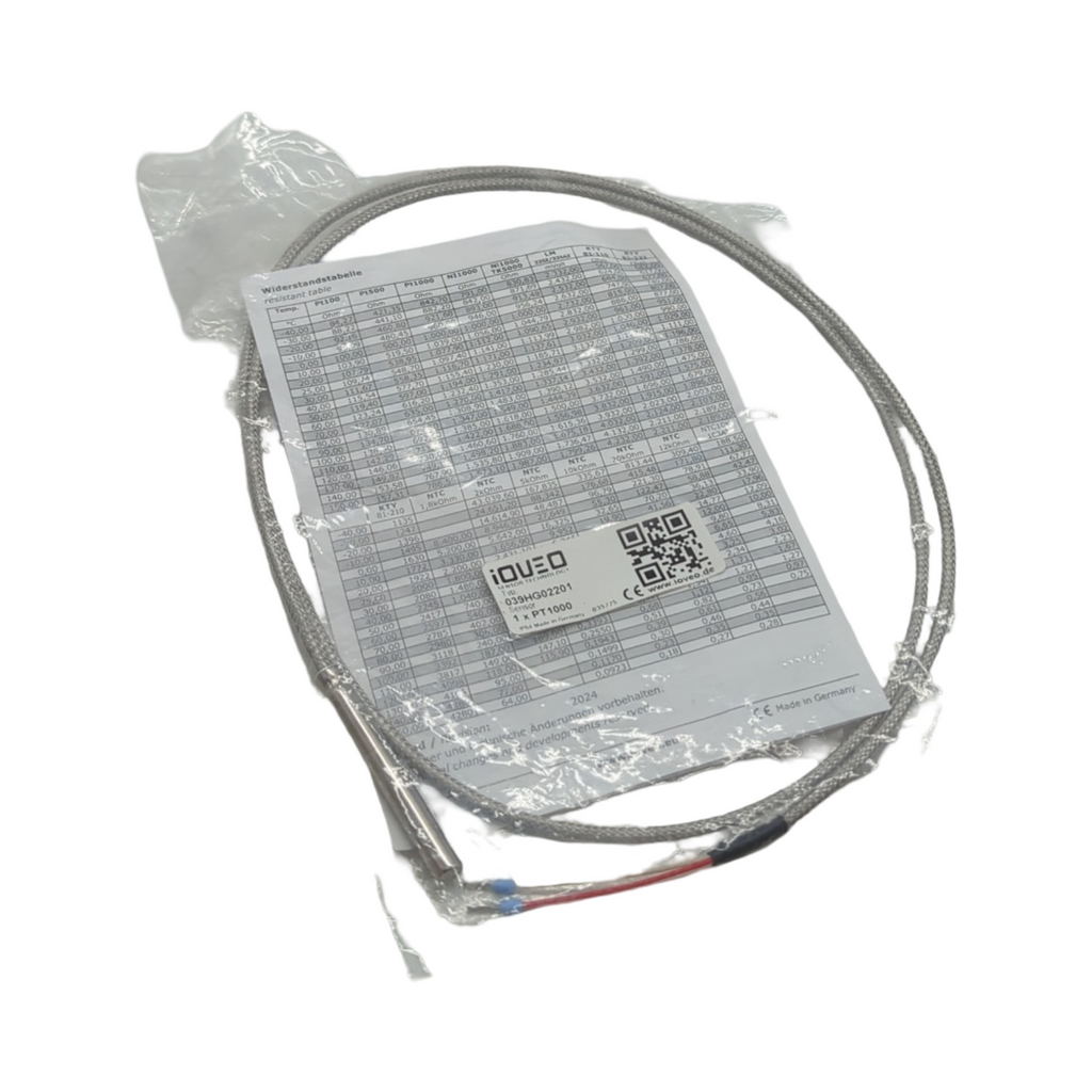 iOVEO 039HG02201 Rauchgasfühler Temperaturfühler Kollektorfühler bis 400°C mit GLS-Anschlussleitung PT1000 Sensor