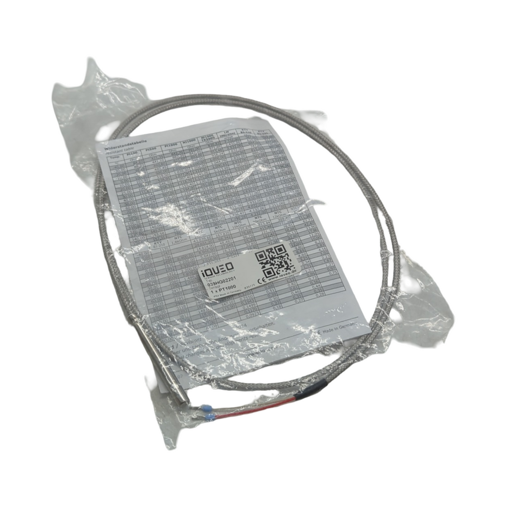 iOVEO 039HG02201 Rauchgasfühler Temperaturfühler Kollektorfühler bis 400°C mit GLS-Anschlussleitung PT1000 Sensor