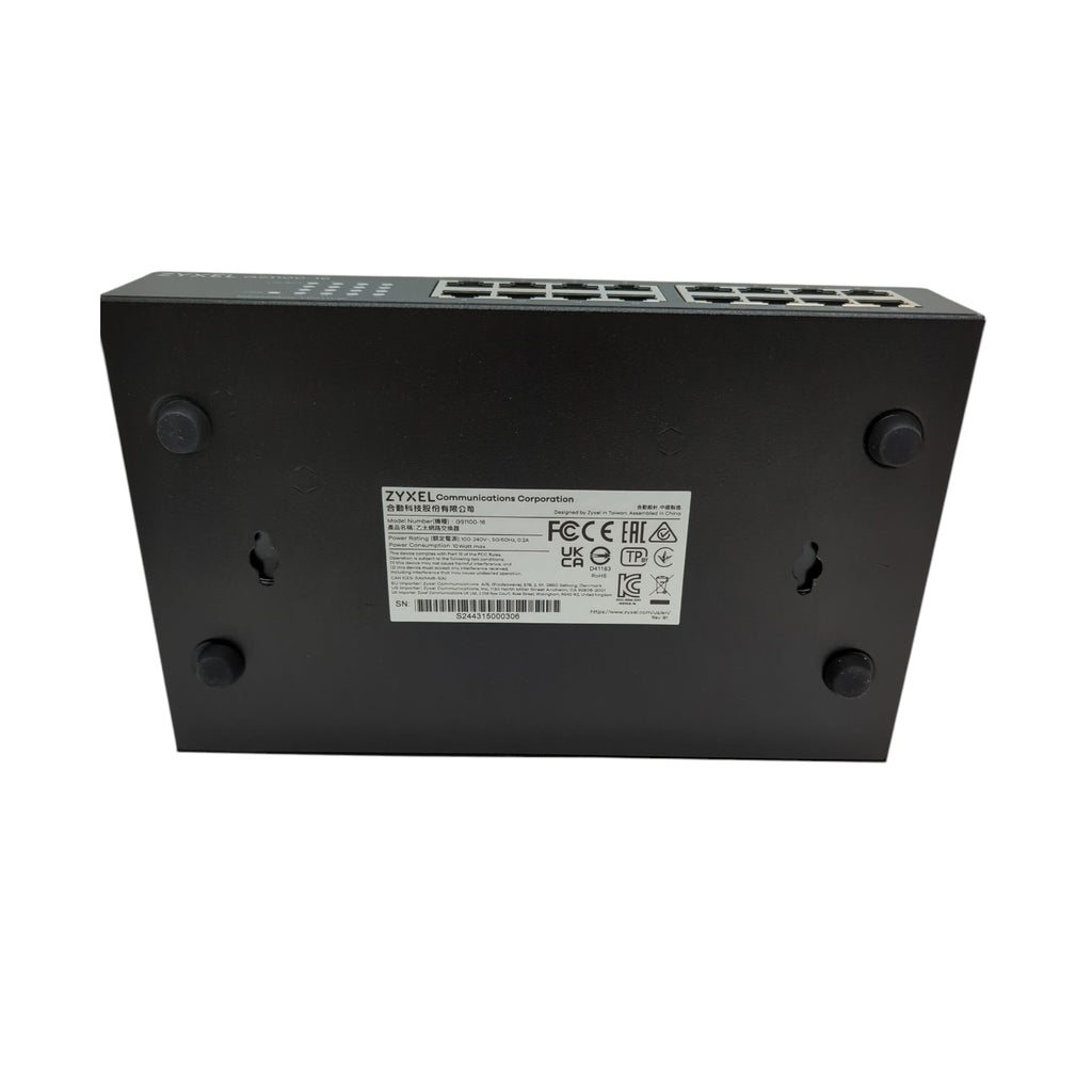 Zyxel GS1100-16v3 16-Port Gigabit Ethernet Switch Unmanaged Lüfterlos