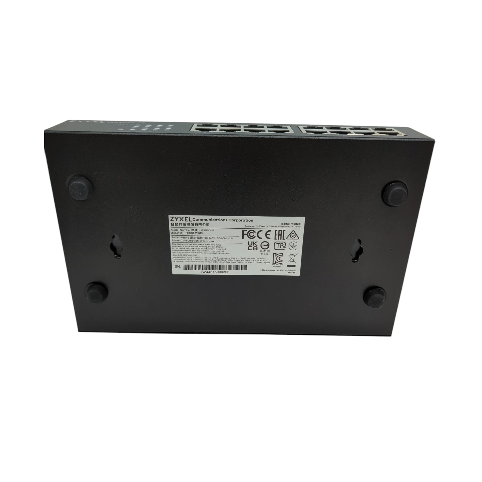 Zyxel GS1100-16v3 16-Port Gigabit Ethernet Switch Unmanaged Lüfterlos