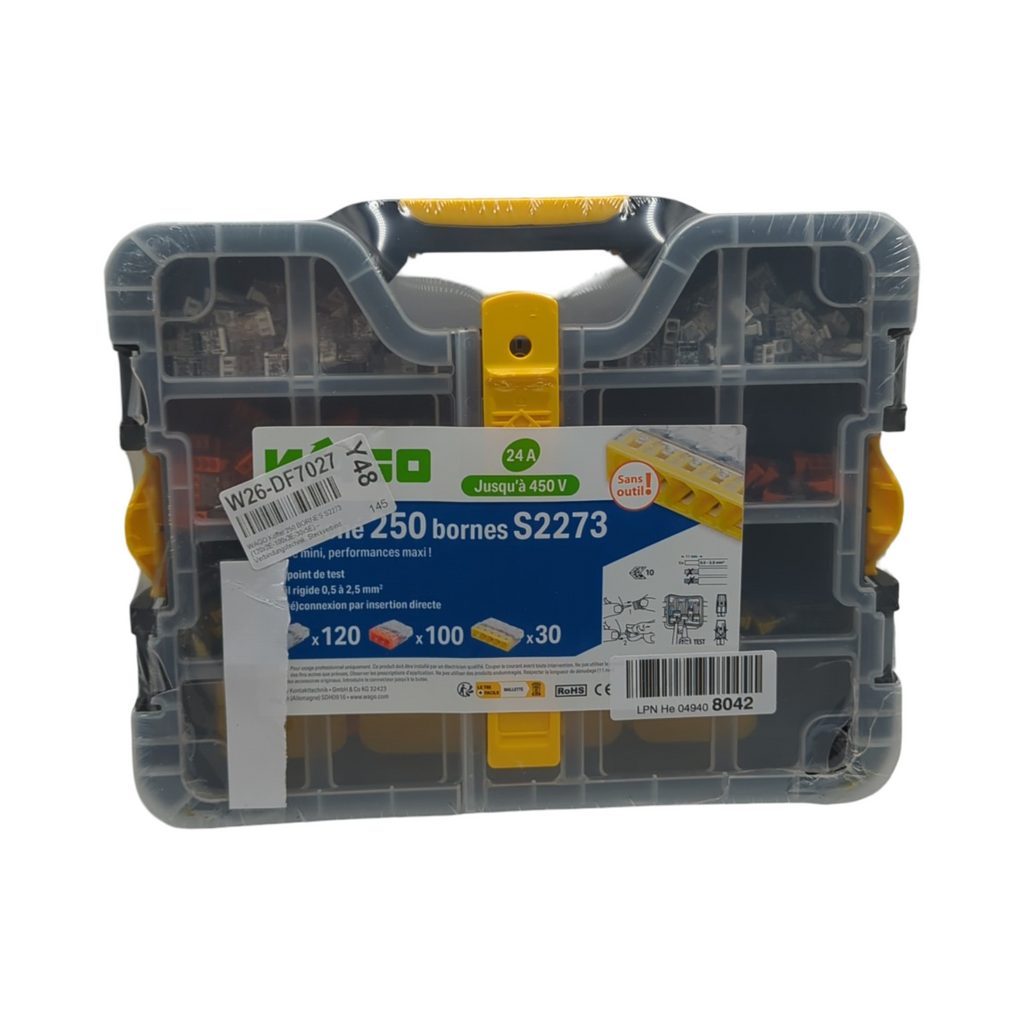 WAGO S2273 Verbindungstechnik Koffer Steckverbinder elektrische Anschlussklemmen 250-teilig