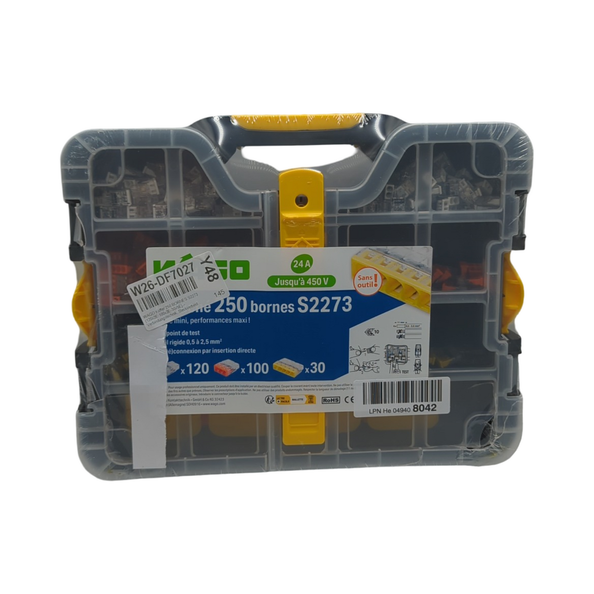 WAGO S2273 Verbindungstechnik Koffer Steckverbinder elektrische Anschlussklemmen 250-teilig
