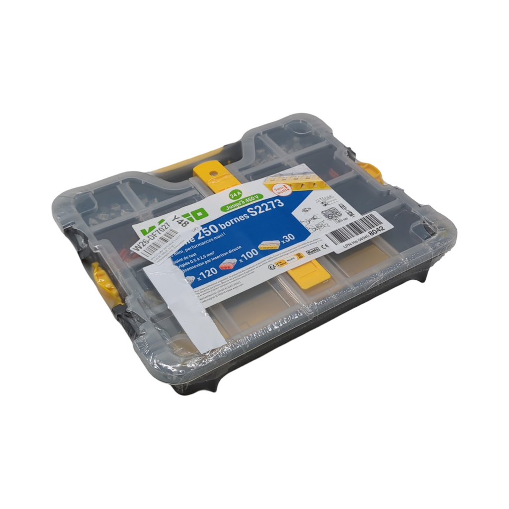 WAGO S2273 Verbindungstechnik Koffer Steckverbinder elektrische Anschlussklemmen 250-teilig