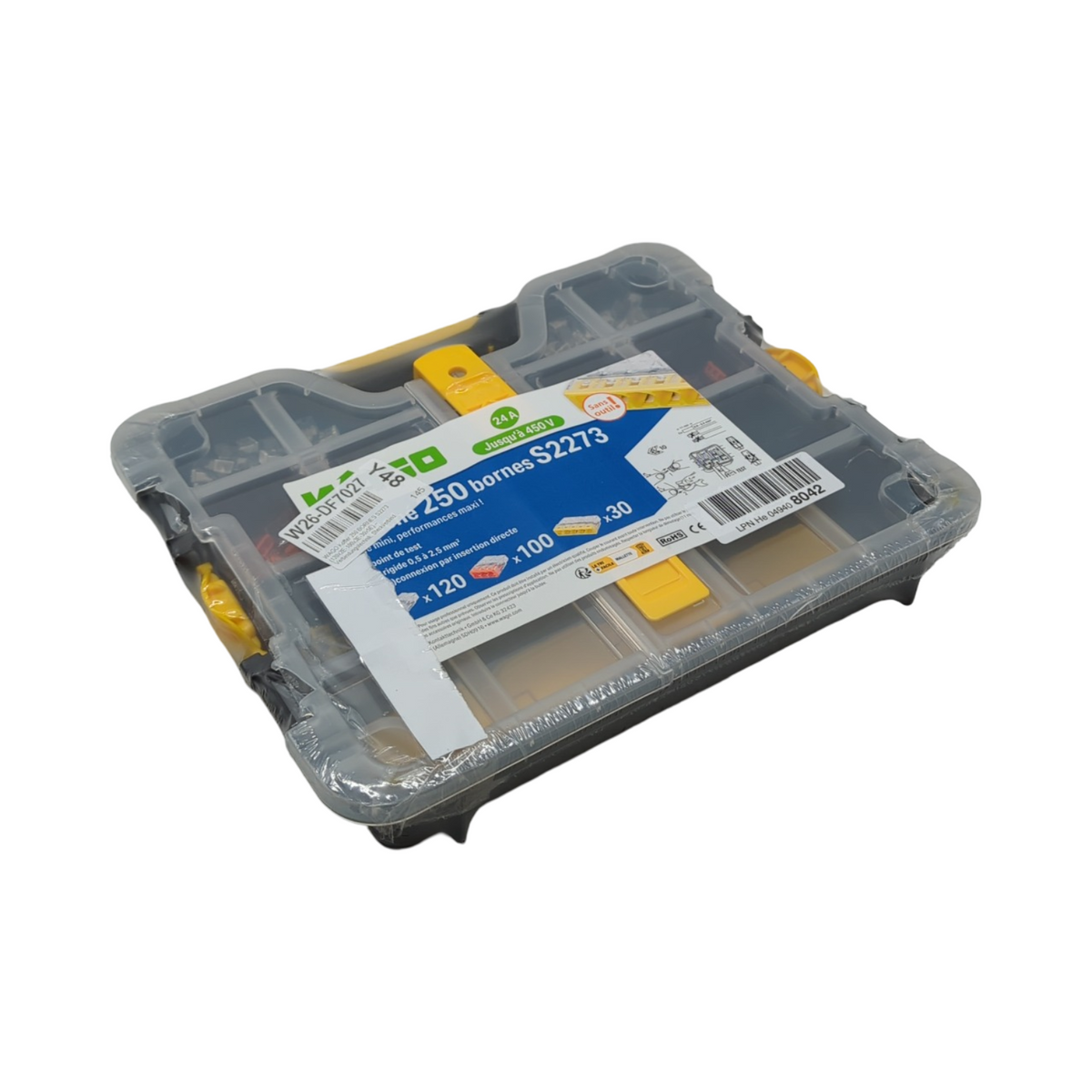 WAGO S2273 Verbindungstechnik Koffer Steckverbinder elektrische Anschlussklemmen 250-teilig