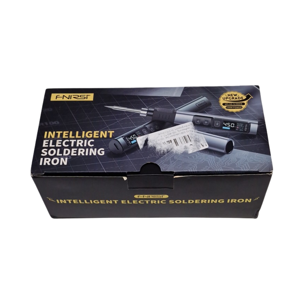 FNIRSI HS-02B Lötkolben-Set digital 100W 2S Schnellaufheizung 100–450°C 3 Temperaturgruppen 3x210 Lötspitzen kabelgebunden