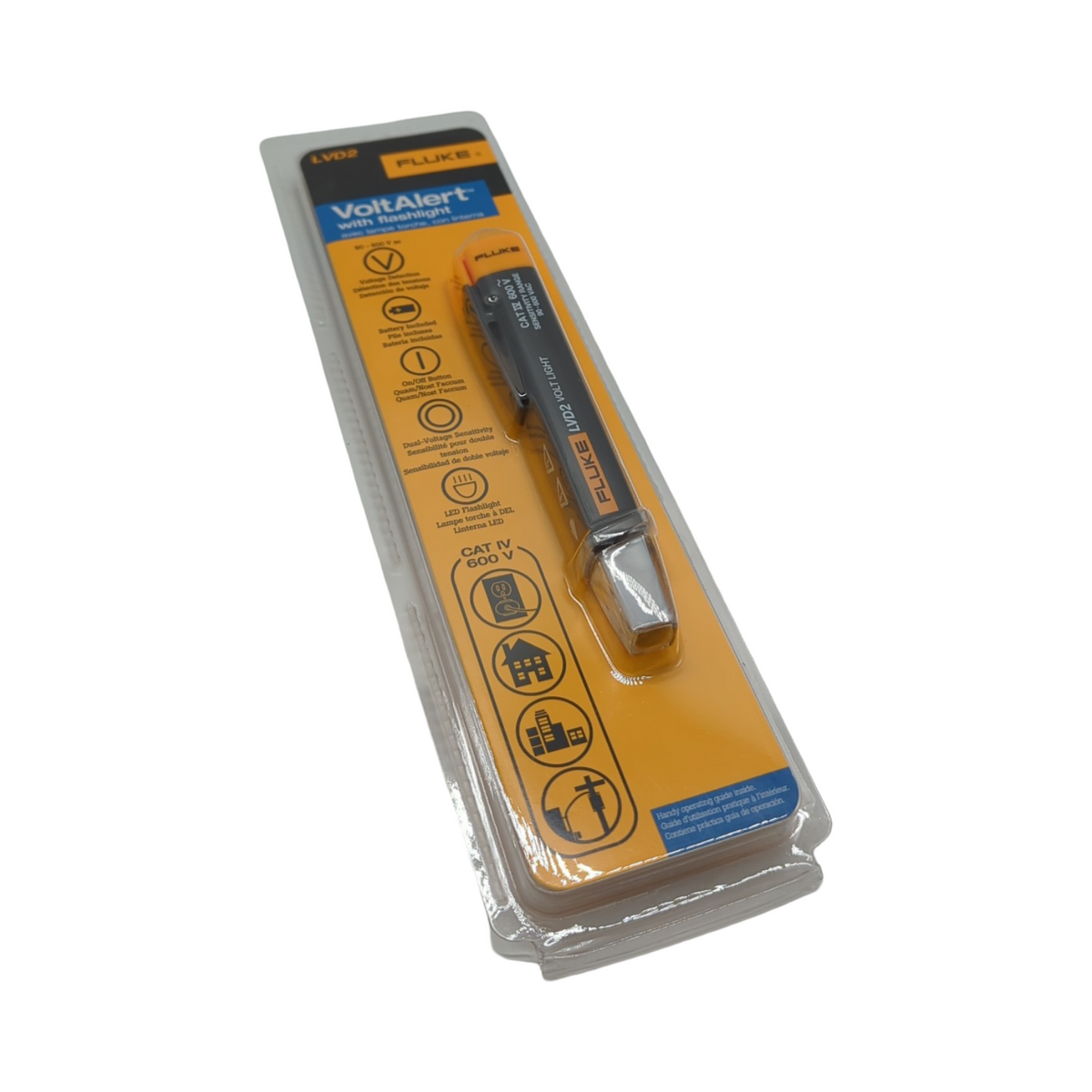 Fluke Detector kompakt schwarz mit Taschenlampe
