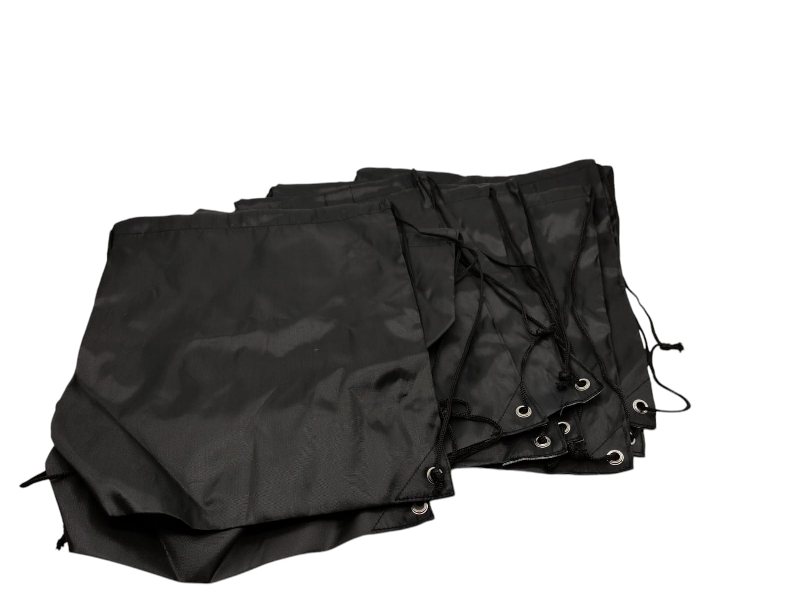 FEPITO 12 Pack Rucksäcke mit Kordelzug Riemen Tasche Schwarz