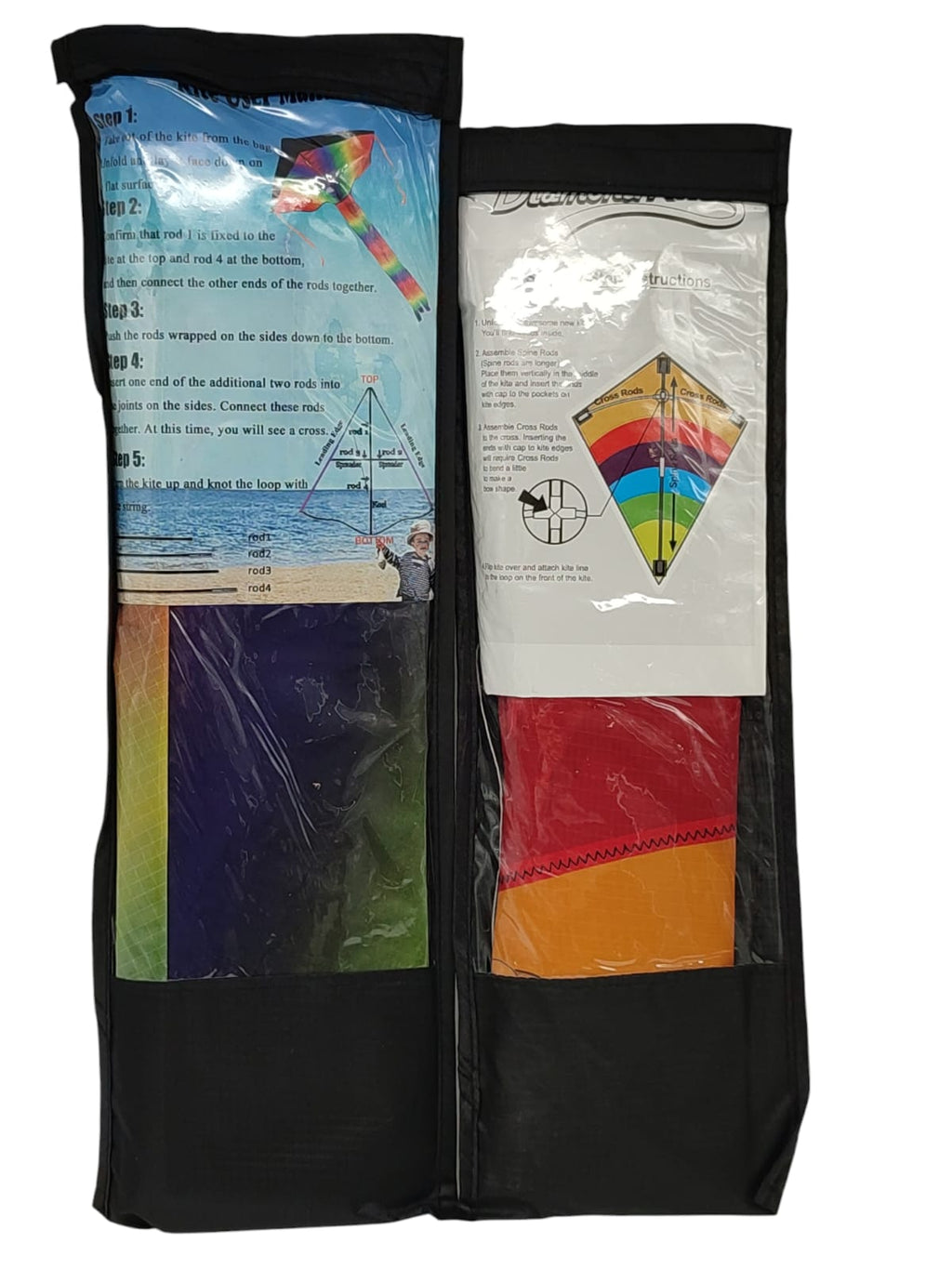 Kids Kite Set Rainbow Delta Kite 2-Pack