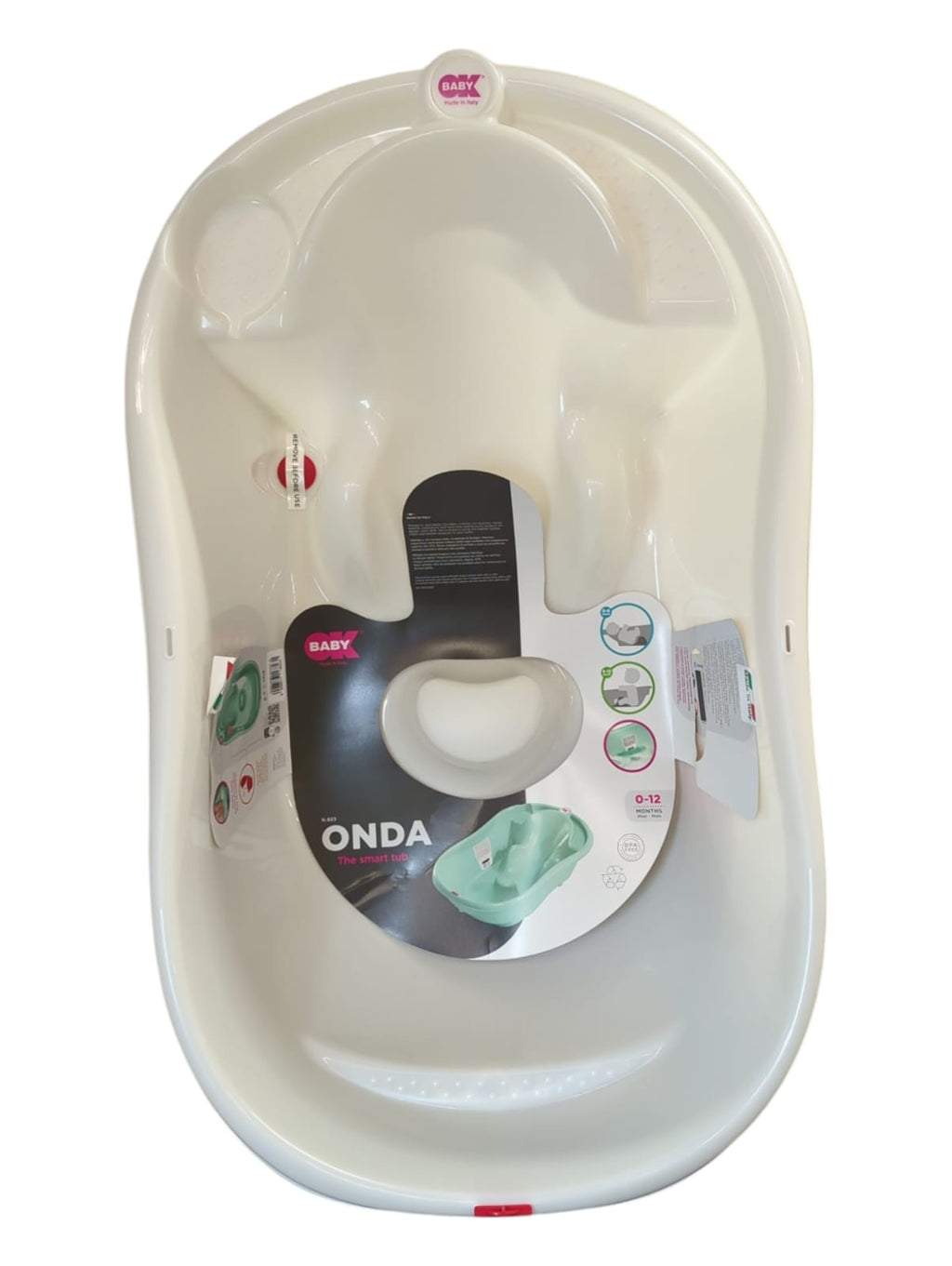 OKBABY Onda Bathtub for Babies 0-12 Months White