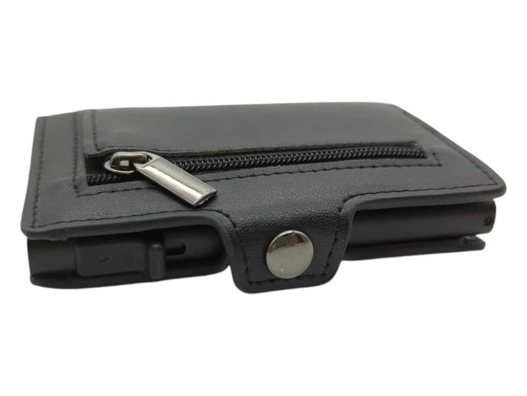 Teehon Herren Geldbörse Slim Wallet RFID Schutz Münzfach Schwarz