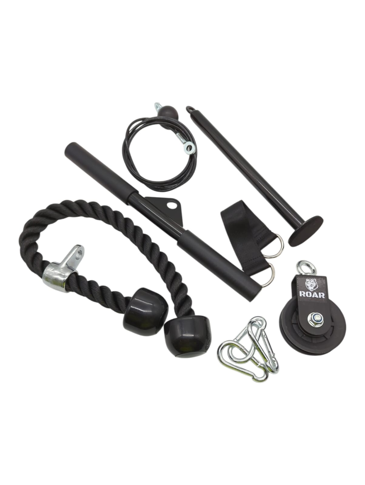 Roar Pulley Riemenscheibensystem aus schwarzem Aluminium