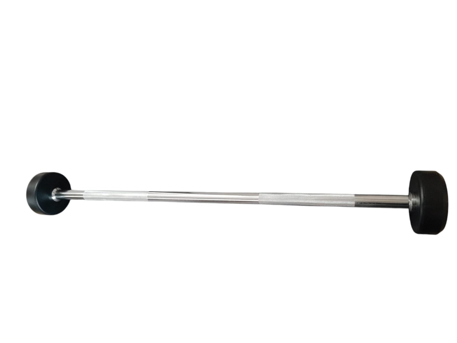 Hit Fitness Kurzhantel 10kg Rundgummi Endhantel Schwarz Chrom
