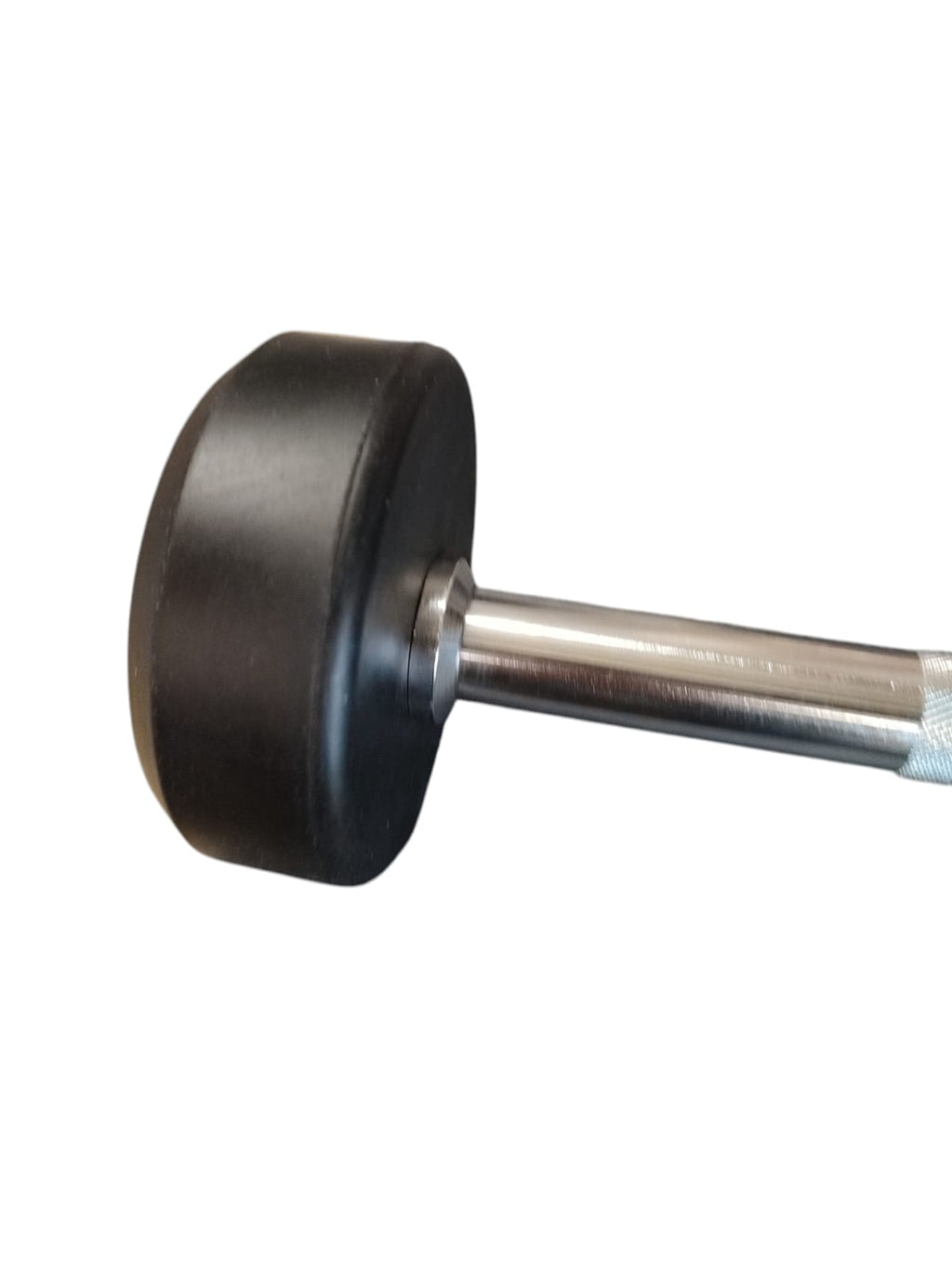 Hit Fitness Kurzhantel 10kg Rundgummi Endhantel Schwarz Chrom