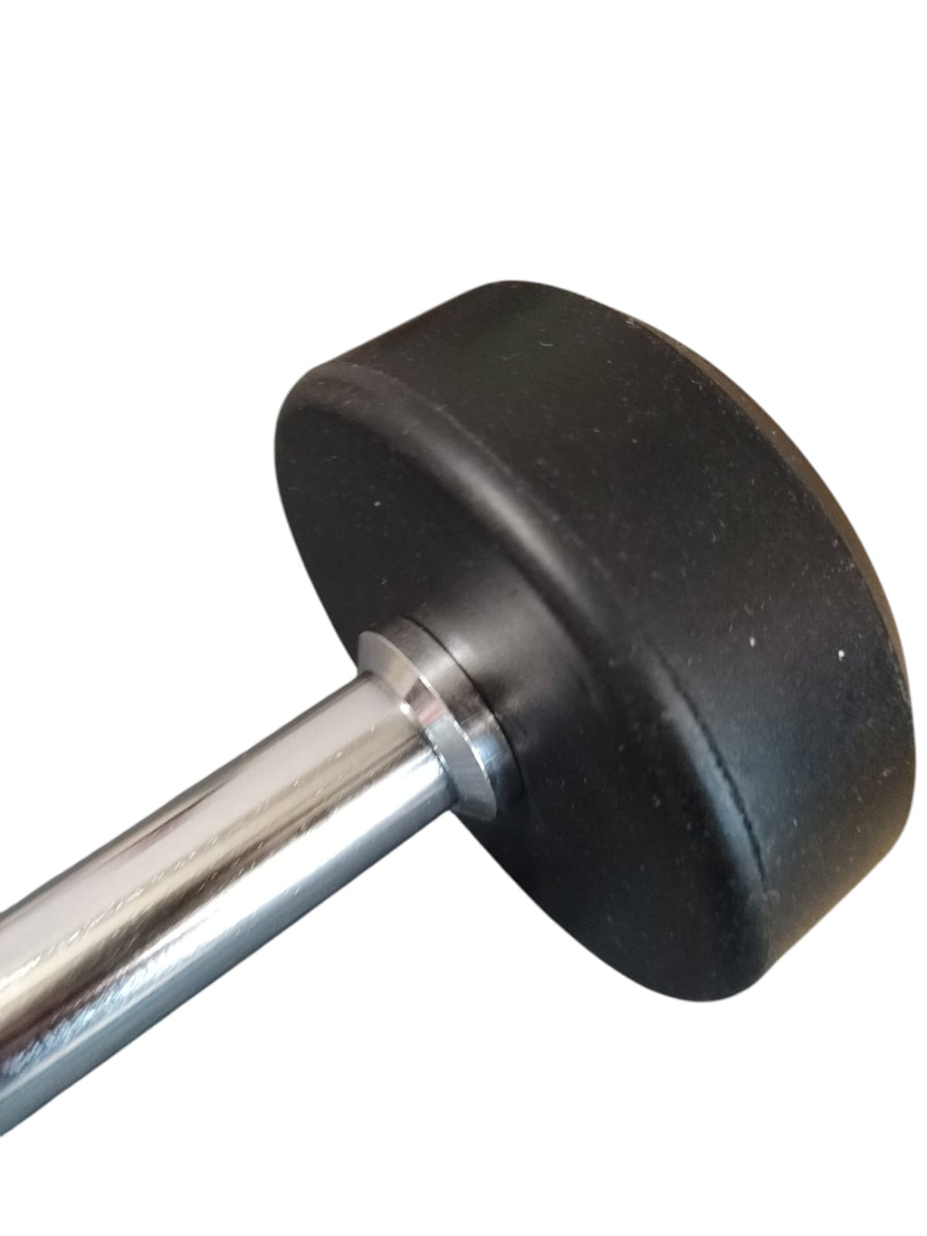 Hit Fitness Kurzhantel 10kg Rundgummi Endhantel Schwarz Chrom