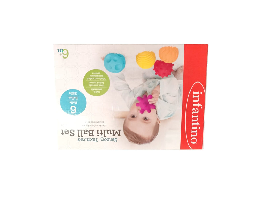 Infantino Textured Multi Ball Set Babyspielzeug 6 Stück texturierte Bälle