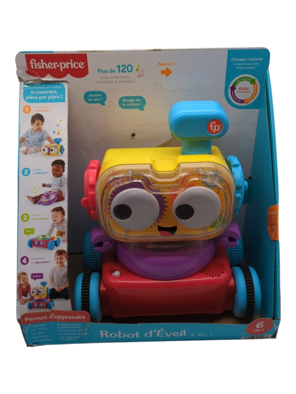 Fisher-Price 4-in-1 Learning Robot Linus Babies Toddlers French