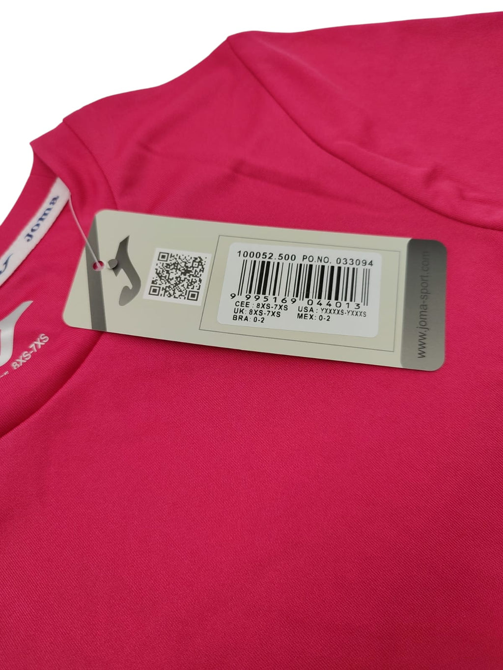 Joma Men's Short Sleeve Sports T-Shirt Fuchsia 8XS/7XS