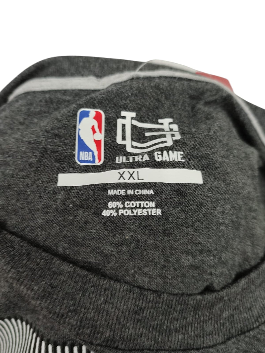 Ultra Game UNK NBA T-Shirt Herren Kurzarm Logo grau Größe XXL