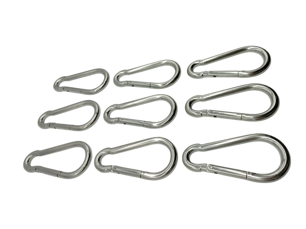 C.P. Sports Carabiner Set 9 Pieces up to 230 kg Snap Hooks