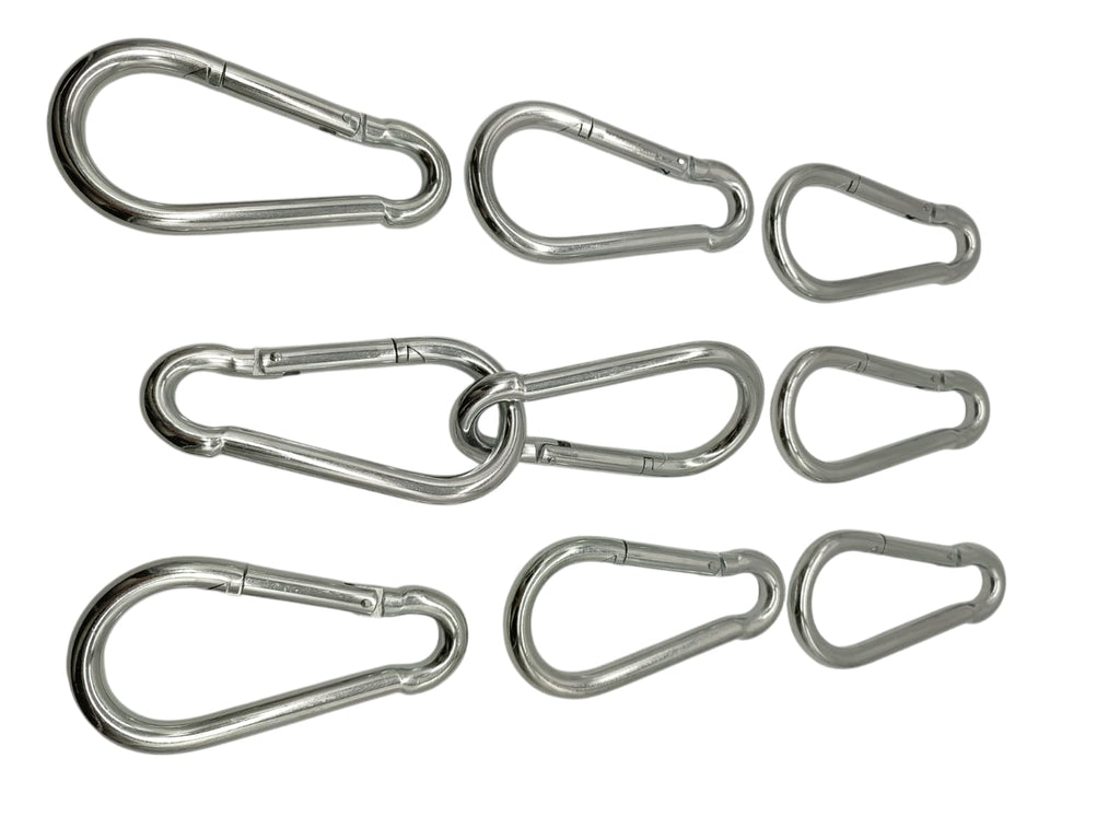 C.P. Sports Carabiner Set 9 Pieces up to 230 kg Snap Hooks