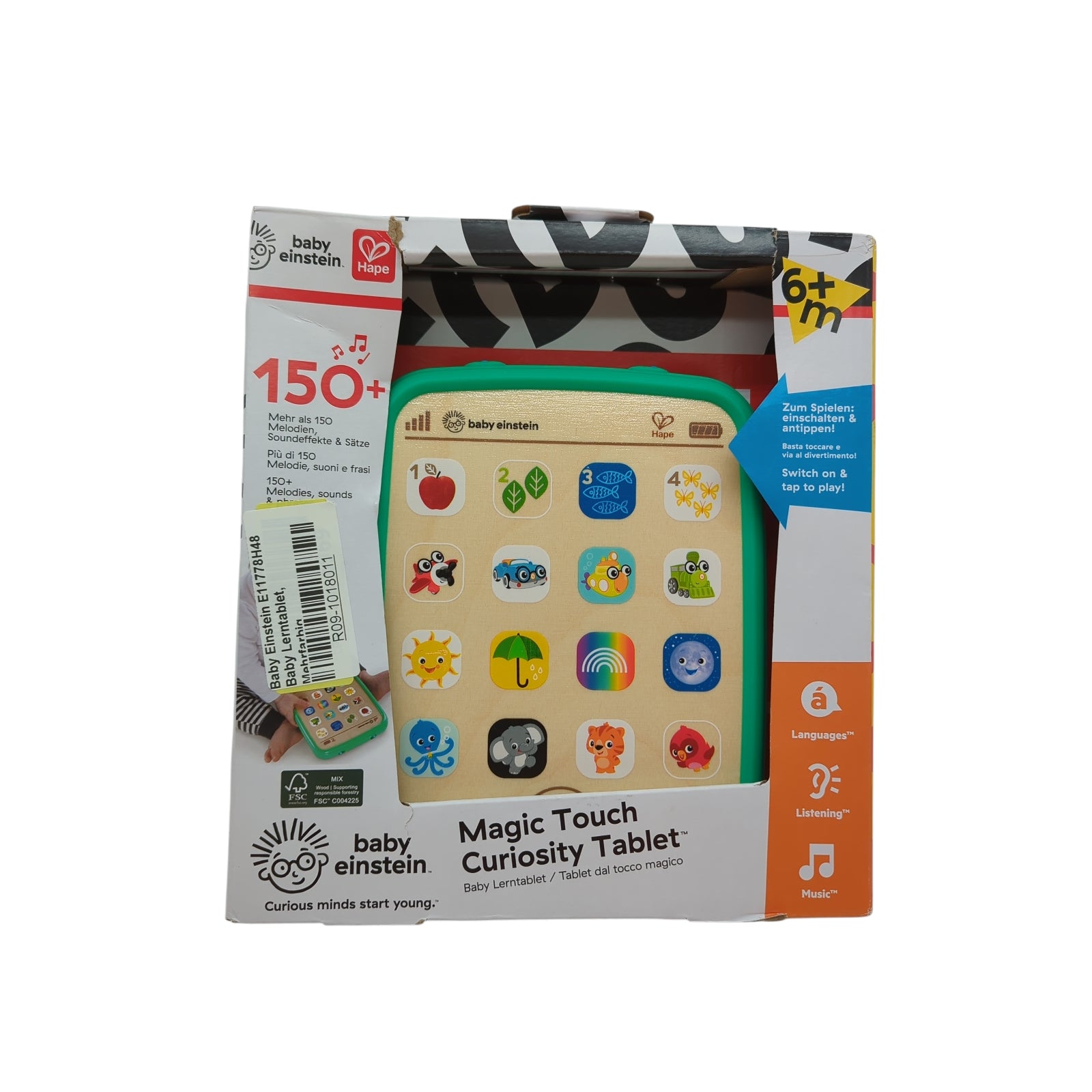Hape E11778 Baby Lerntablet für Kleinkinder ab 6 Monate