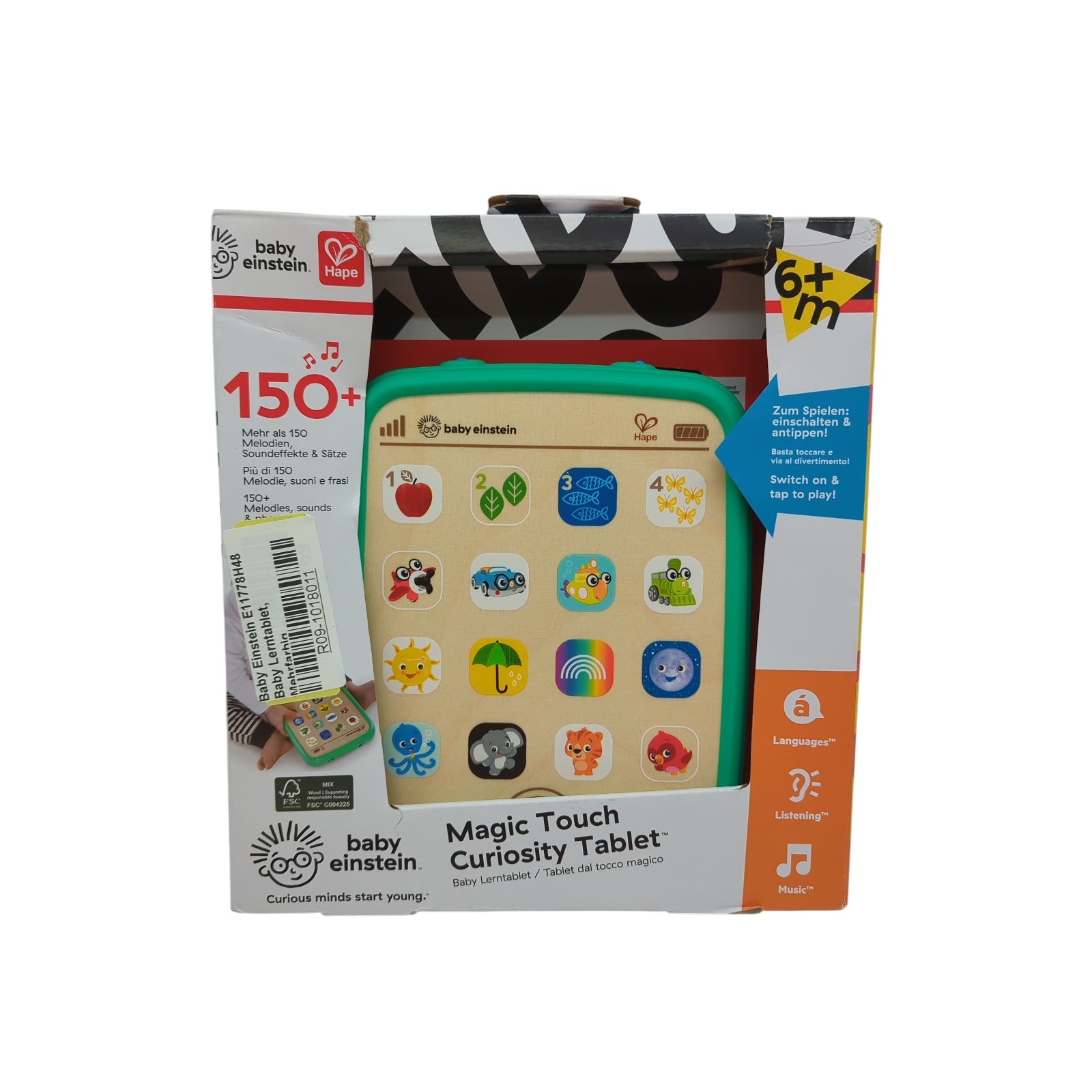 Hape E11778 Baby Lerntablet für Kleinkinder ab 6 Monate