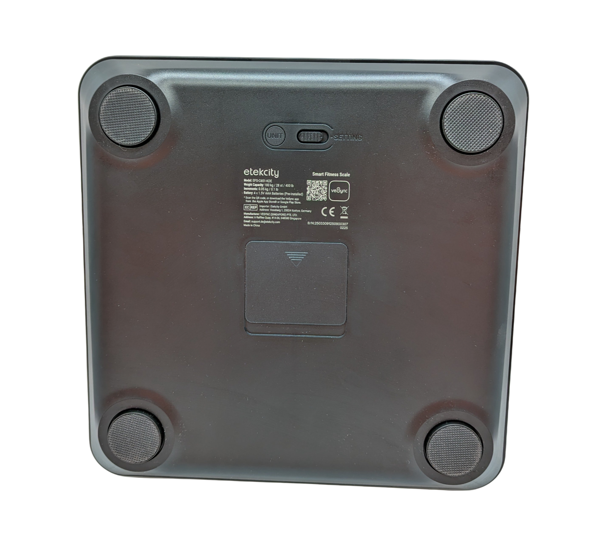 Etekcity Körperfettwaage 180 kg Bluetooth AC Technologie