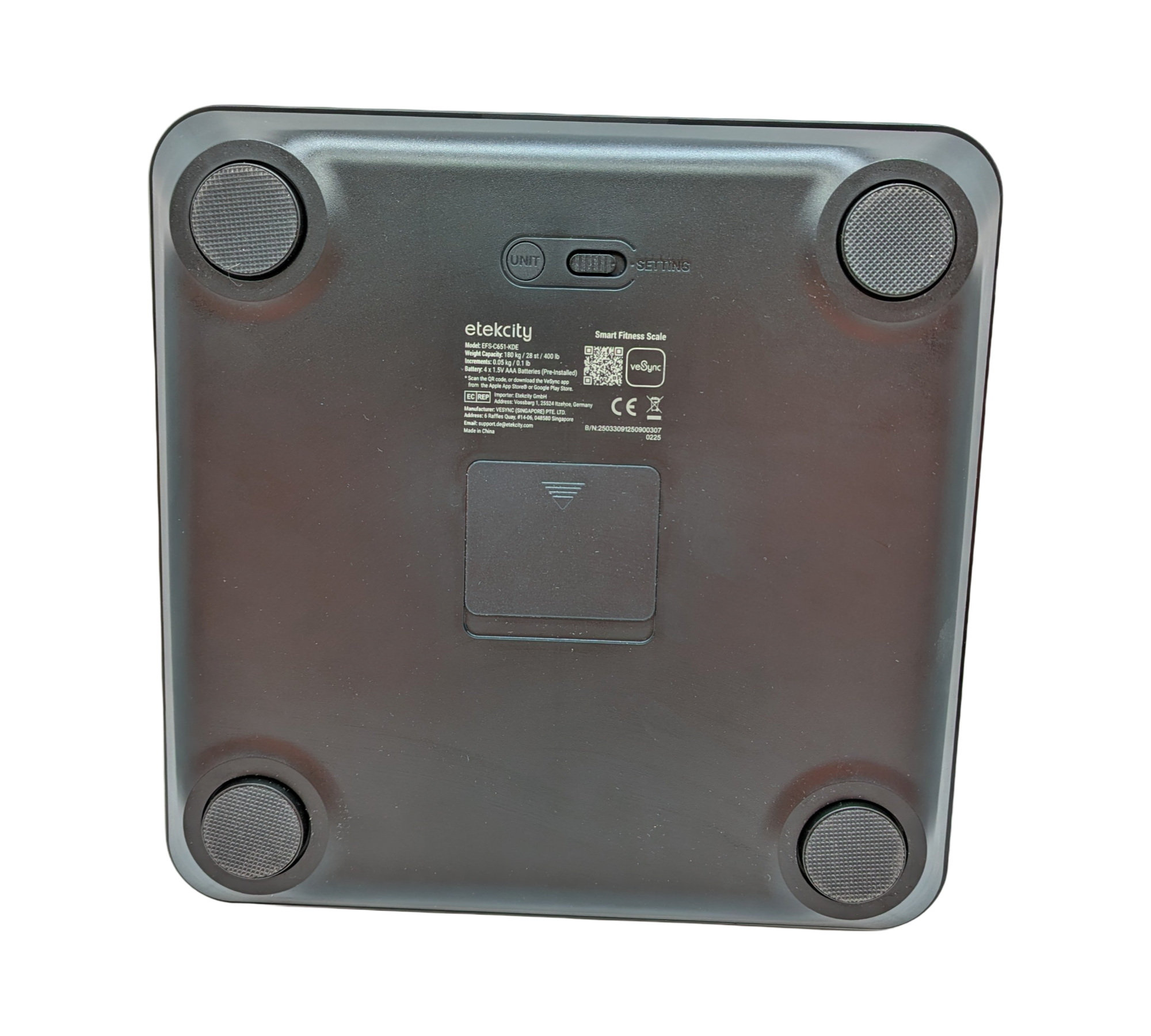 Etekcity Körperfettwaage 180 kg Bluetooth AC Technologie