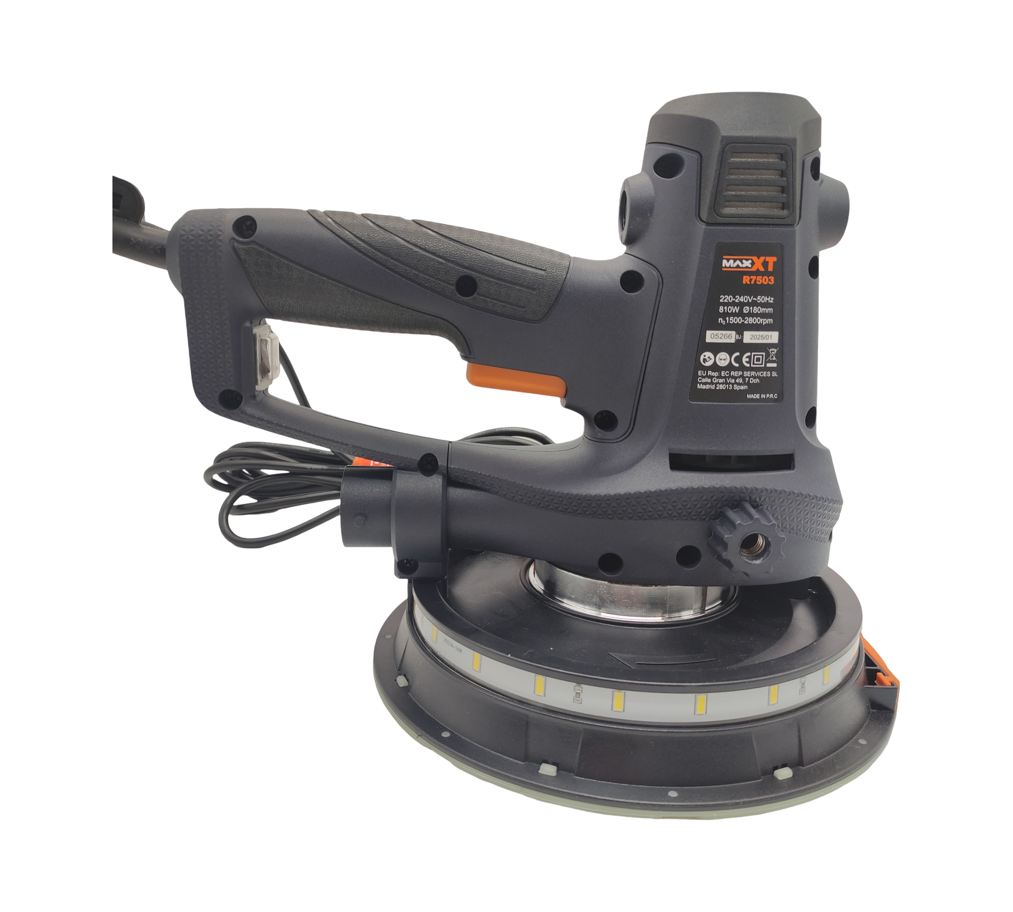 MAXXT Handschleifmaschine 810 W 1500–2800 RPM mit Absaugung