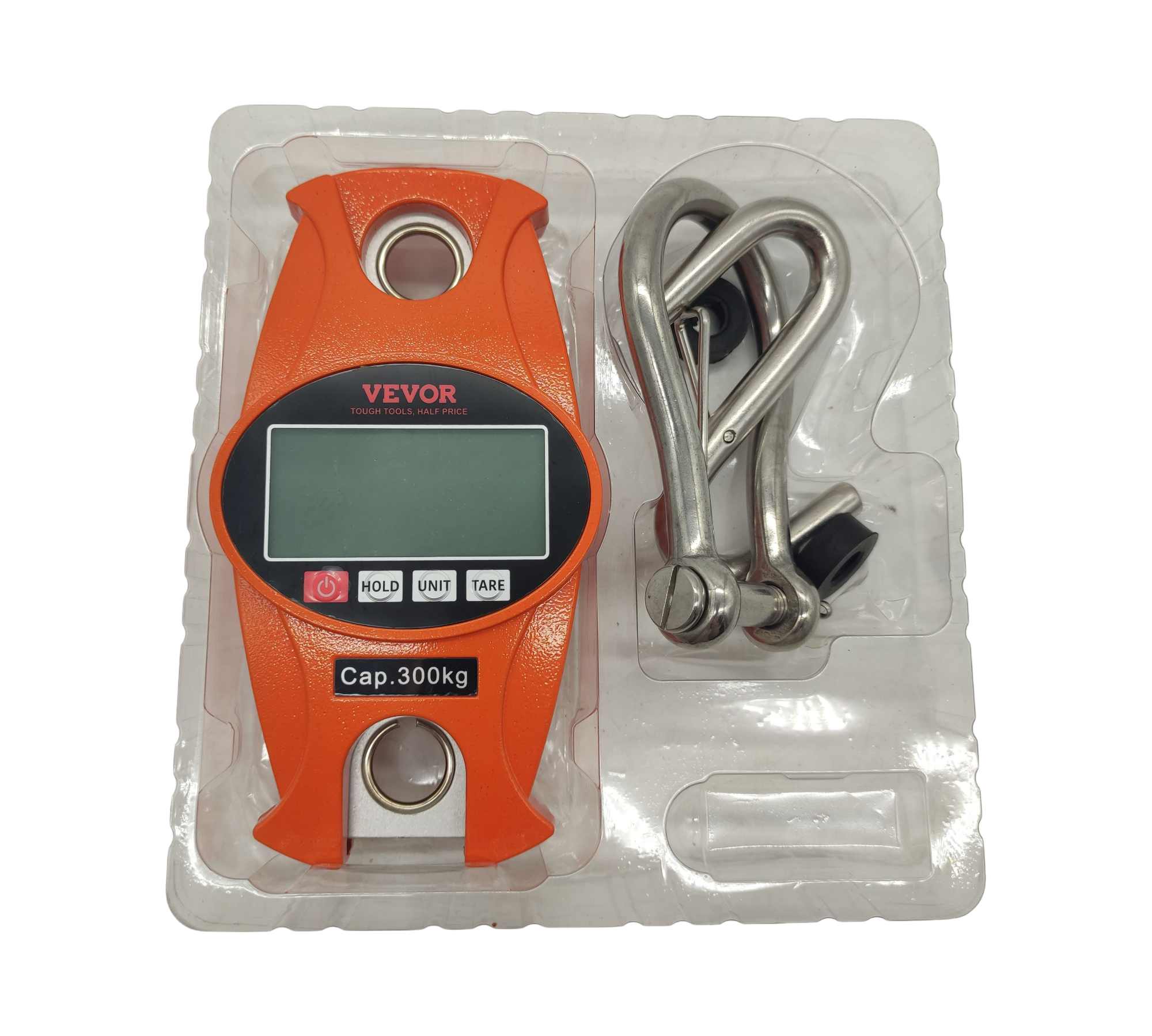 VEVOR Kranwaage Digital 0,15–300 kg 0,05 kg LCD lbs/kg/N