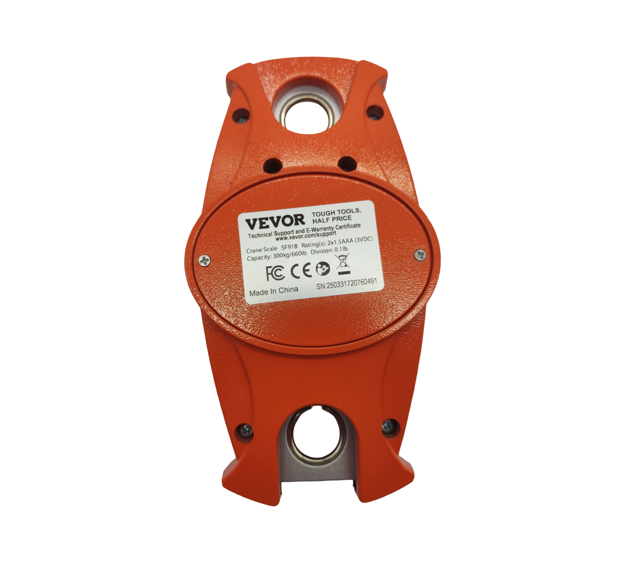 VEVOR Kranwaage Digital 0,15–300 kg 0,05 kg LCD lbs/kg/N
