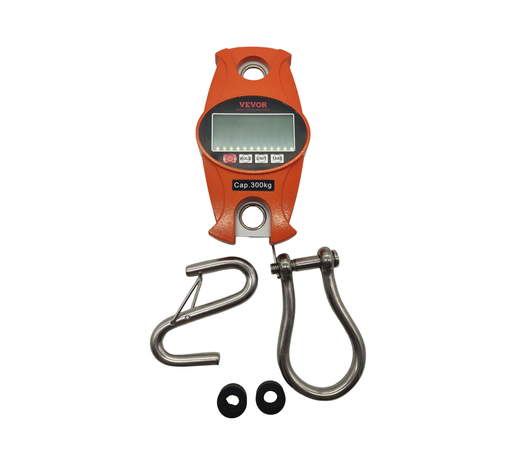 VEVOR Kranwaage Digital 0,15–300 kg 0,05 kg LCD lbs/kg/N