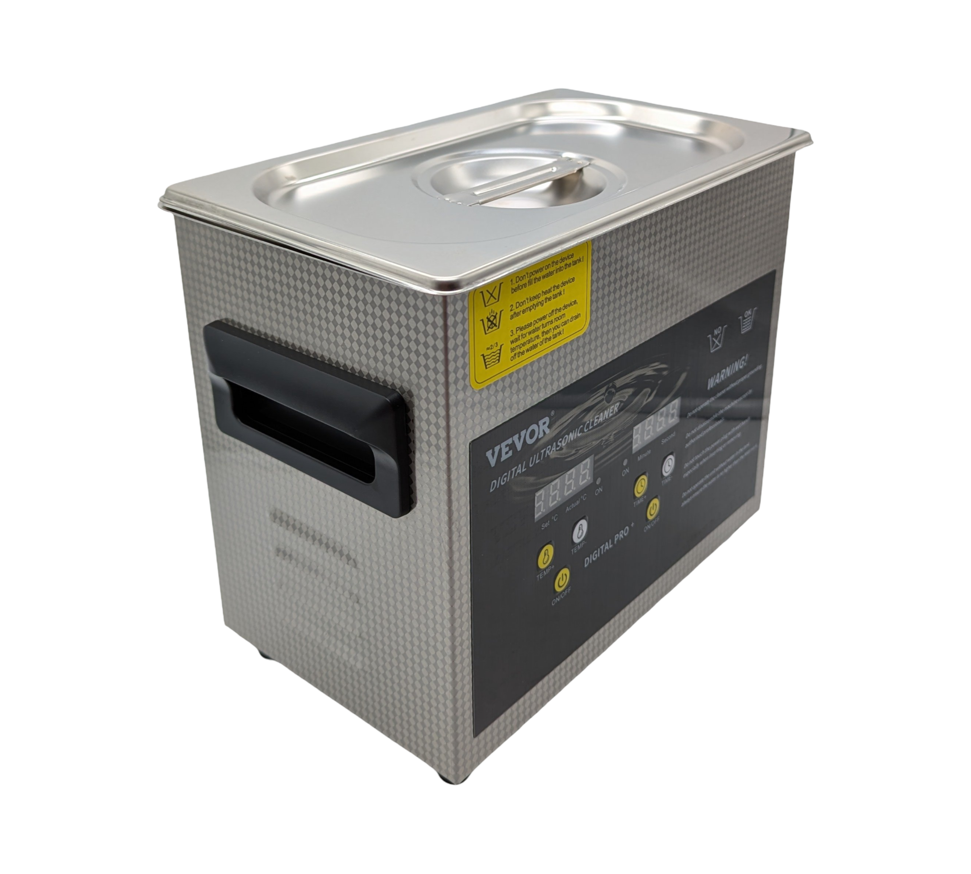 VEVOR Ultraschallreiniger 3L 120W mit 200W Heizfunktion Edelstahlgerät