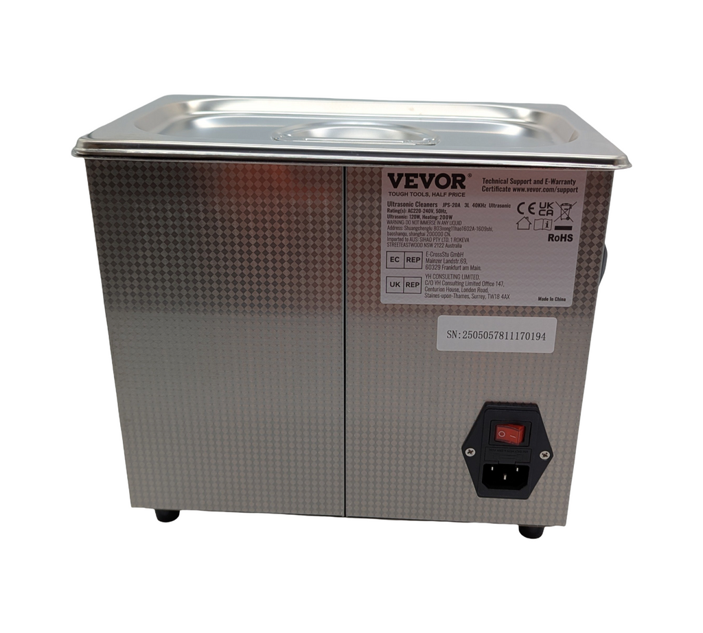 VEVOR Ultraschallreiniger 3L 120W mit 200W Heizfunktion Edelstahlgerät