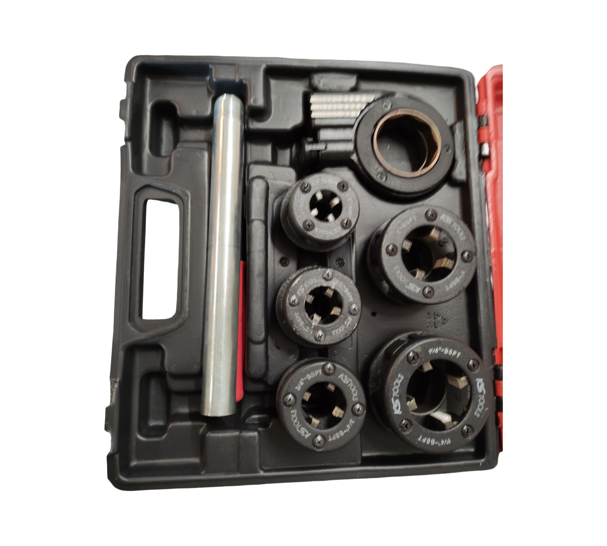 KS TOOLS 903.3300 Handgewindeschneidsatz BSPT 3/8-1-11/4