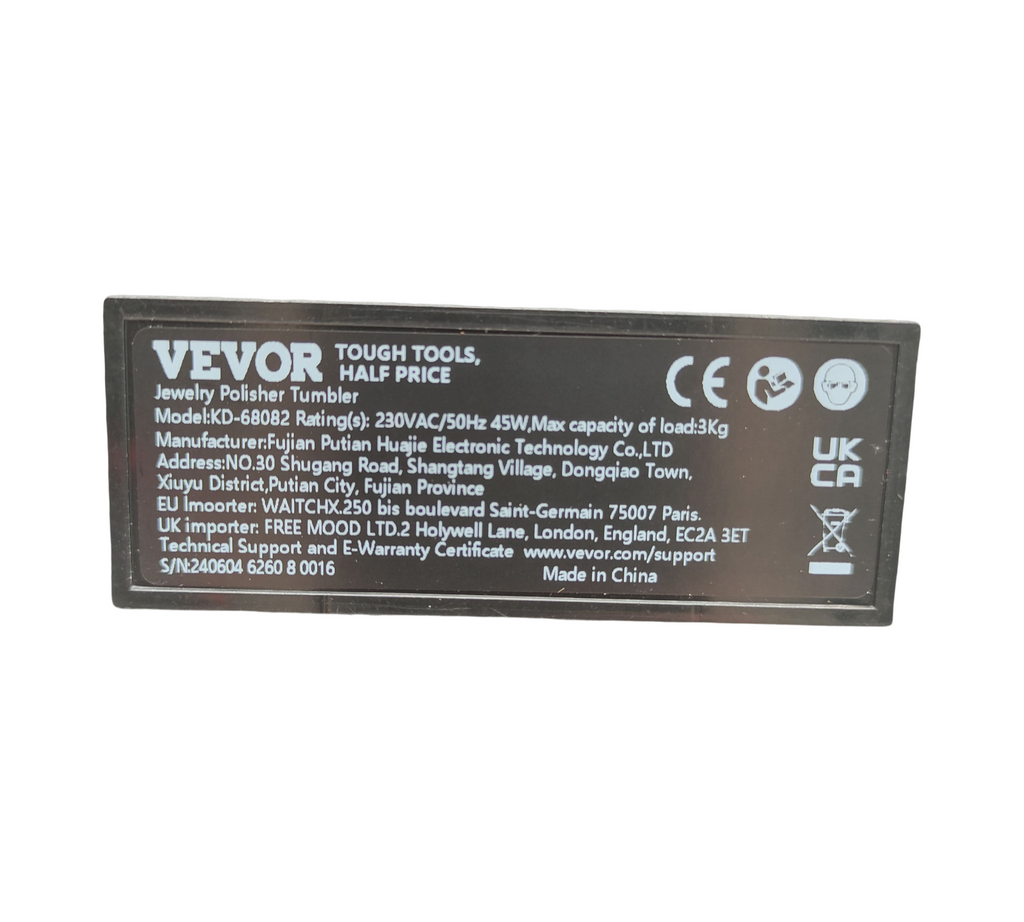VEVOR Schmuckpoliermaschine 3kg 230V 45W Rotierender Tumbler