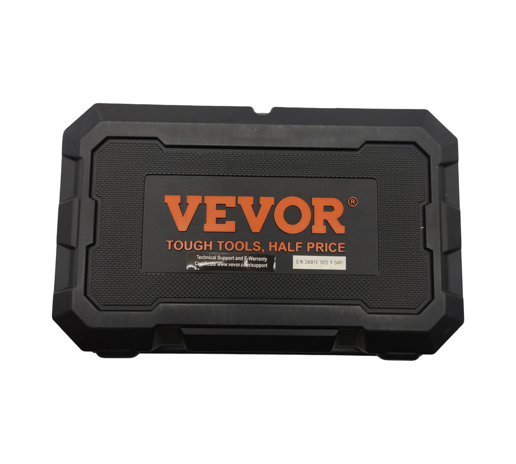 VEVOR Schlagschrauber-Nusskasten 1/4" 48-tlg SAE 3/16-9/16 4-15mm
