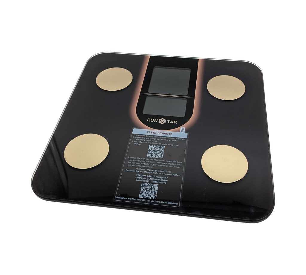 RunSTAR Digitale Körperfettwaage 8-in-1 Gewicht, BMI, Fettanteil