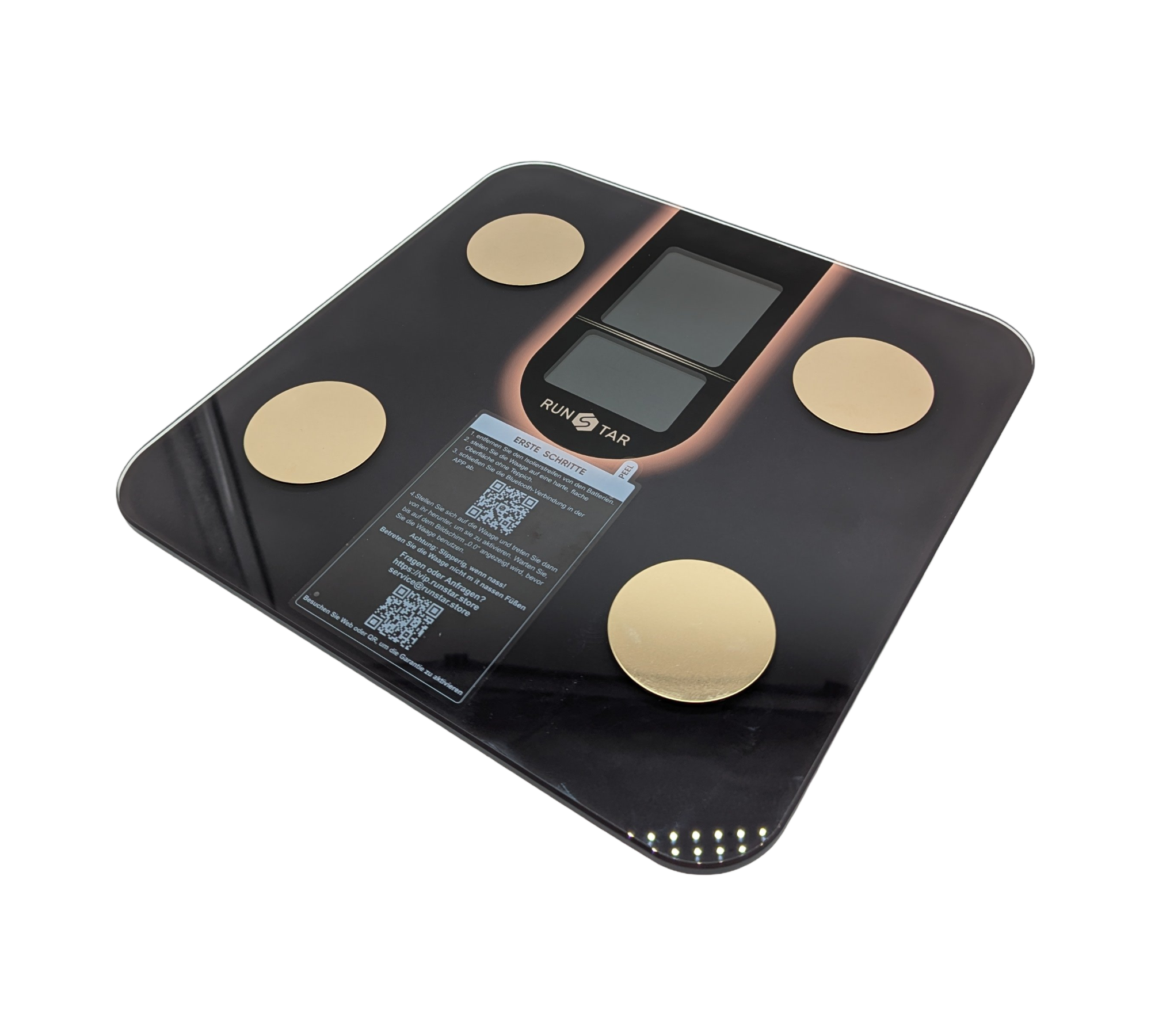 RunSTAR Digitale Körperfettwaage 8-in-1 Gewicht, BMI, Fettanteil