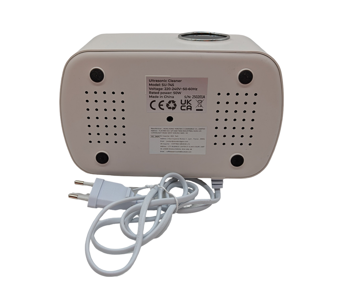 Ultraschallreiniger 600 ml mit 5 Zeitfunktionen und Digitalanzeige