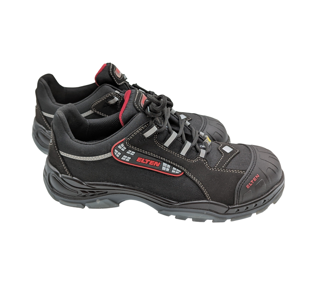 ELTEN SENEX Pro Sicherheitsschuhe ESD S3 Schwarz Rot durchtrittsicher Zehenkappe Größe 45